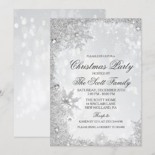 Invitation à la fête de Noël des vacances d'hiver