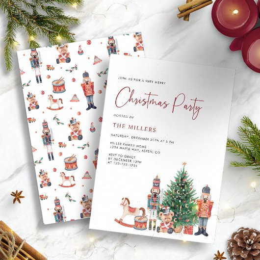 Invitation à la fête de Noël d'hiver de vacances