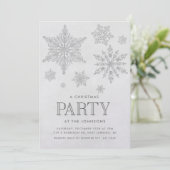 Invitation à la fête de Noël d'hiver Snowflake (Debout devant)