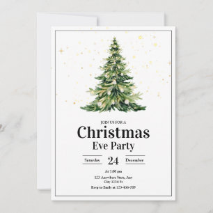 Invitation à la fête de Noël, dîner de fête de fin