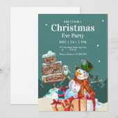 Invitation à la fête de Noël, dîner de la veille d (Devant / Derrière)