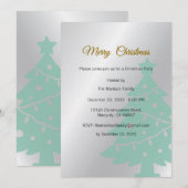 Invitation à la fête de Noël, dîner de Noël (Devant / Derrière)