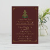 Invitation à la fête de Noël dorée (Debout devant)