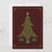 Invitation à la fête de Noël dorée (Dos)