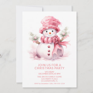Invitation à la fête de Noël du bonhomme de neige