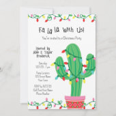Invitation à la fête de Noël du cactus festif (Devant)