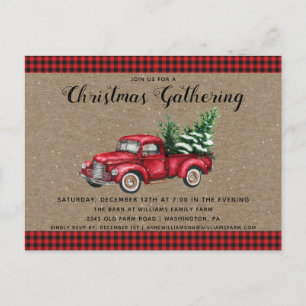 Invitation à la fête de Noël du camion et de l'arb