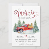 Invitation à la fête de Noël du Camion Rouge vinta (Devant)