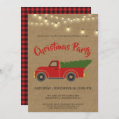 Invitation à la fête de Noël du Camion Rouge vinta (Devant / Derrière)