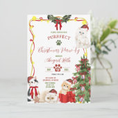Invitation à la fête de Noël du chat (Debout devant)
