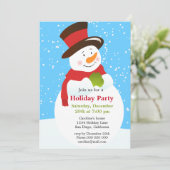 Invitation à la fête de Noël du Cute Snowman (Debout devant)