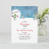 Invitation à la fête de Noël du mignon Snowman (Debout devant)