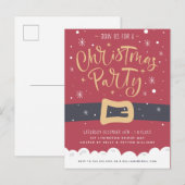 Invitation à la fête de Noël du Père Noël (Devant / Derrière)