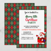 Invitation à la fête de Noël du Père Noël (Devant / Derrière)