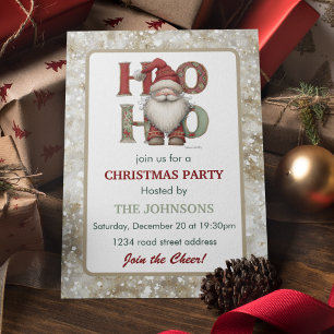 Invitation à la fête de Noël du Père Noël Fantaisi
