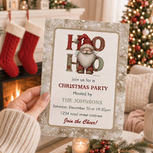 Invitation à la fête de Noël du Père Noël Fantaisi