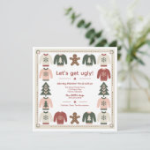 Invitation à la fête de Noël du pull moche (Debout devant)