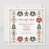 Invitation à la fête de Noël du pull moche (Devant)