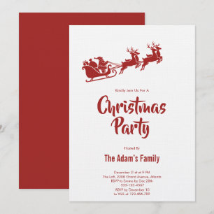 Invitation à la fête de Noël du traîneau du Père N