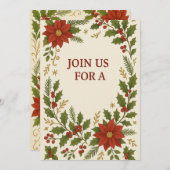 Invitation à la fête de Noël | Élégant (Devant / Derrière)