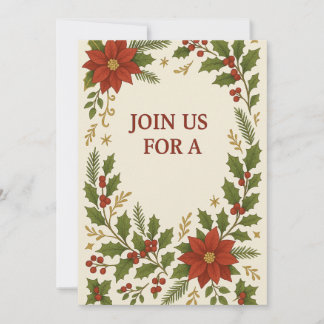 Invitation à la fête de Noël | Élégant