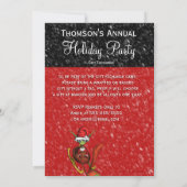 Invitation à la fête de Noël - Elf Riding Sleigh (Dos)