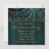 Invitation à la fête de Noël en or vert Jade (Dos)