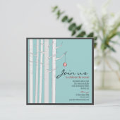 Invitation à la fête de Noël et à l'ornement rouge (Debout devant)