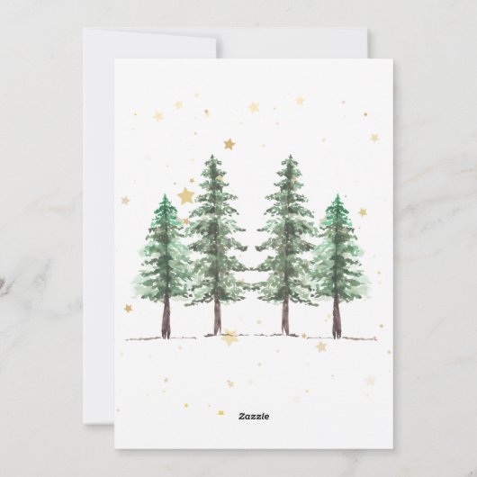 Invitation à la fête de Noël et de Winter Pines. (Dos)