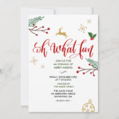 Invitation à la fête de Noël et d'hiver (Devant)