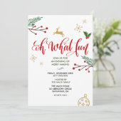 Invitation à la fête de Noël et d'hiver (Debout devant)