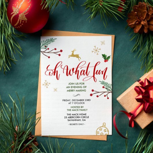 Invitation à la fête de Noël et d'hiver