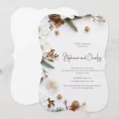 Invitation à la fête de Noël, Faire-part de mariag (Devant / Derrière)