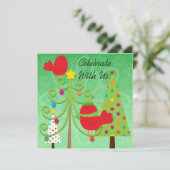 Invitation à la fête de Noël fantastique (Debout devant)