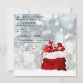 Invitation à la fête de Noël festive (Dos)
