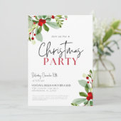 Invitation à la fête de Noël Feuille (Debout devant)