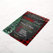 Invitation à la fête de Noël Flannel et Frost (Rotation)