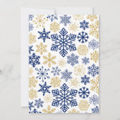 Invitation à la fête de Noël Flocons chic (Dos)
