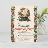 Invitation à la fête de Noël florale (Debout devant)