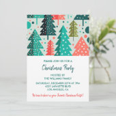 Invitation à la fête de Noël Forêt enneigée (Debout devant)