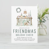 Invitation à la fête de Noël Friendsmas (Debout devant)