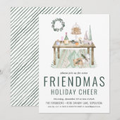 Invitation à la fête de Noël Friendsmas (Devant / Derrière)