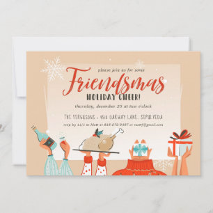 Invitation à la fête de Noël Friendsmas