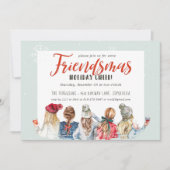 Invitation à la fête de Noël Friendsmas des vacanc (Devant)