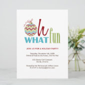 Invitation à la fête de Noël Fun Chevron (Debout devant)