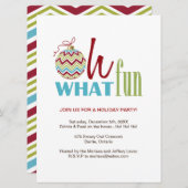 Invitation à la fête de Noël Fun Chevron (Devant / Derrière)