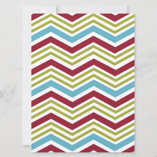 Invitation à la fête de Noël Fun Chevron (Dos)