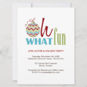 Invitation à la fête de Noël Fun Chevron (Devant)