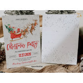 Invitation à la fête de Noël Hiver Père Noël Renne