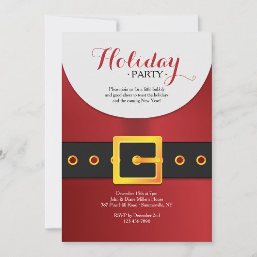 Invitation à la fête de Noël Ho Ho Ho (Devant)